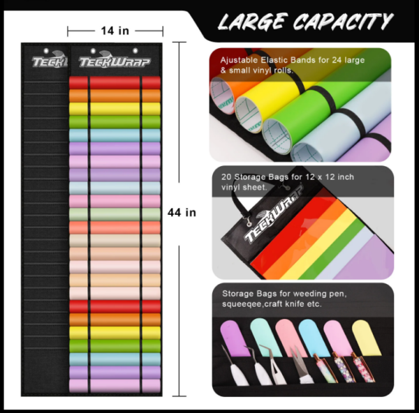 TeckWrap Vinyl Roll Storage With 24 Compartments - Image 5